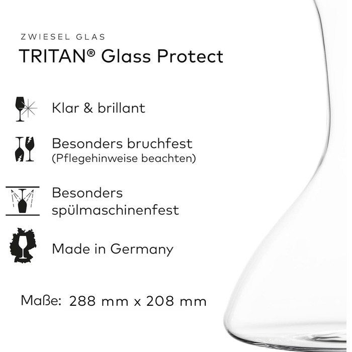 Набір келихів для вина Zwiesel Glas Vivid Senses (2 шт.), німецька якість, Tritan-кристал, для фруктових вин, миючі в посудомийній машині