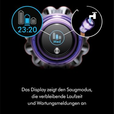 Бездротовий пилосос Dyson V11 Advanced: 200 Airwatt, 60 хвилин роботи, технологія видалення шерсті, для підлоги та рук (Nickel/Violett)