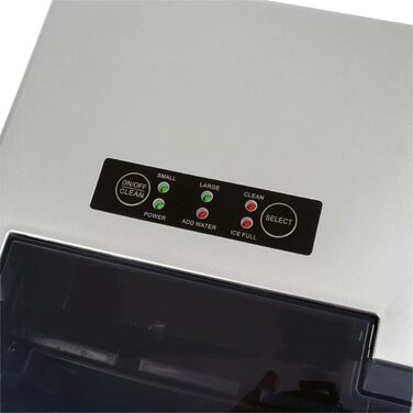 Льодогенератор Clatronic EWB 3785 сріблястий: 12 кг/24 год, самоочищення, резервуар 1.5л, швидке виробництво льоду (10 хв)