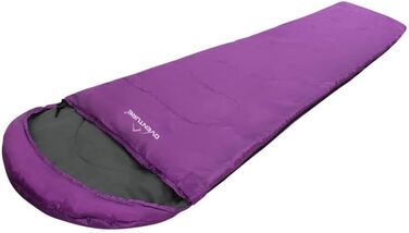 Дитячий спальний мішок Oventure SleepPlus Mumie, синьо-фіолетовий, муміформа, для туризму