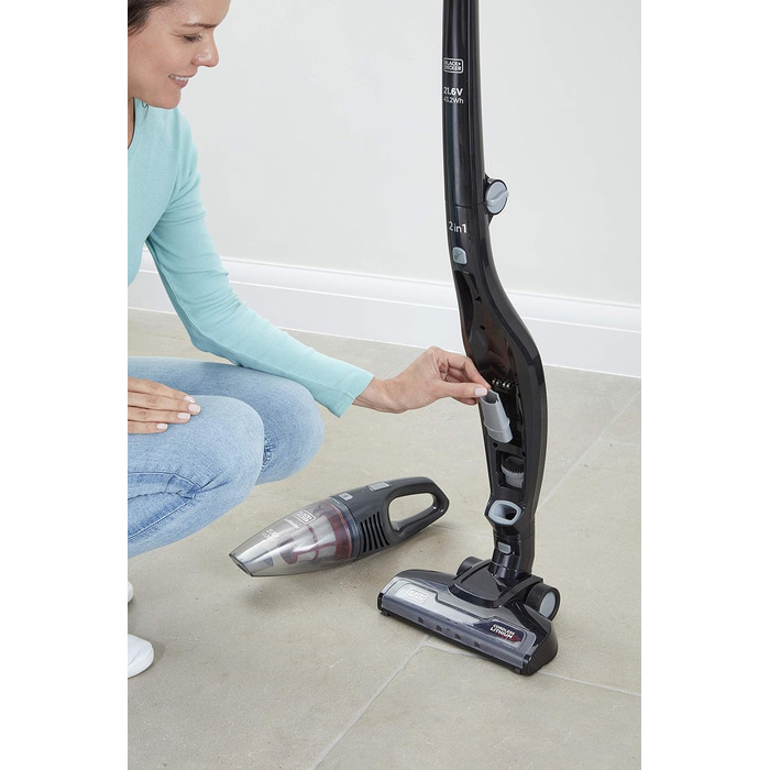 Автомобільний пилосос Black+Decker Dustbuster Flexi PD1200AV 12V, безмішковий, з гнучким шлангом, насадками та адаптером для прикурювача