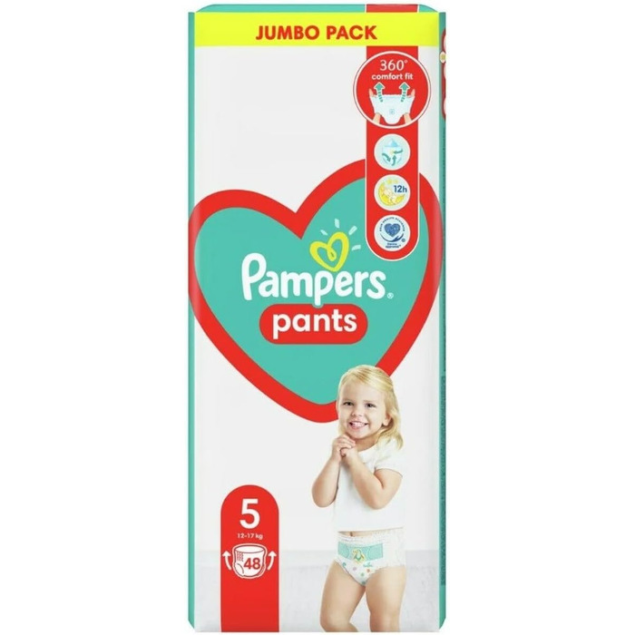 Підгузки-трусики Pampers Pants розмір 5 (12-17 кг), 48 шт, Захист та Комфорт