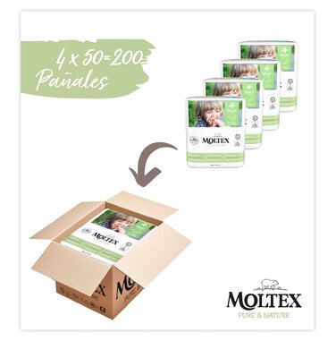 Екологічні підгузки Moltex Pure & Nature, розмір 1 (2-5 кг), 88 шт