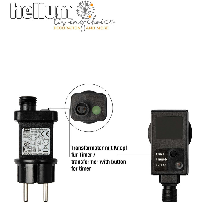 LED гірлянда hellum для вулиці та дому, 80 яскравих різнокольорових діодів, таймер, живлення від мережі, для ялинки, зелений кабель, довжина 7,9 м