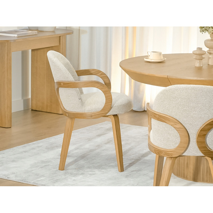 Стілець Mebel-Partner, тканина, бежевий, 1 шт.