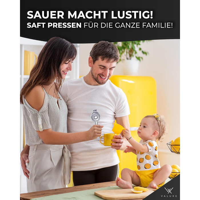 Преміальний ручний віджим для цитрусових VALUXE® зі сталі (Small Deluxe) — соковижималка для лимонів, лаймів та апельсинів, придатна для посудомийки
