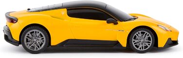 Радіокерований автомобіль Bugatti 1:24, офіційно ліцензований, жовтий Maserati. Модель на радіокеруванні з робочими фарами
