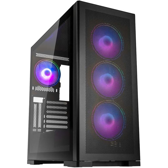Корпус для ПК Kolink Unity Meshbay ARGB, чорний, SPCC-сталь, скло, mesh-панелі, ARGB-вентилятори, Mid Tower