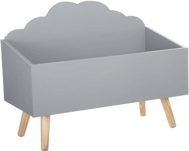 Дитяча скриня для іграшок Atmosphera Wolke сіра, 58x45x28 см