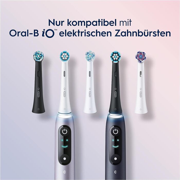 Смінні насадки для електричної зубної щітки Oral-B iO Gentle Care (ніжна чистка), чорні, 6 шт.