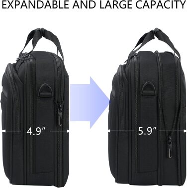 Сумка для ноутбука VANKEAN Premium Briefcase, чохол для ноутбука до 15.6 дюймів, чорно-сіра