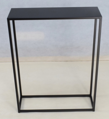 Вузька консоль Loft Metal 60x20x78 см, чорна