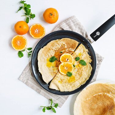 Сковорода для млинців GreenPan Essentials 28 см, керамічне антипригарне покриття, без PFAS, для індукції, духовки до 160°C, чорна, можна мити в посудомийці
