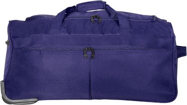 Легка дорожня сумка-тролей на 2 колесах XL, 65 см, 70 л, синя, для жінок і чоловіків