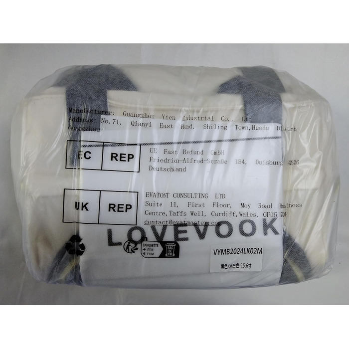 Жіночий рюкзак LOVEVOOK 2 в 1 для ноутбука 15.6'', водонепроникний, з USB, елегантний бежево-чорний, для школи, університету, подорожей, роботи