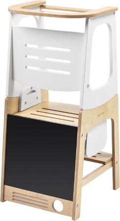 Дитяча Montessori-драбинка Maxi-Cosi Toucan 3-в-1 з дерева: помічник (лернтурм), стілець та стіл з інтегрованою дошкою, FSC-сертифікована натуральна деревина, навантаження до 150 кг