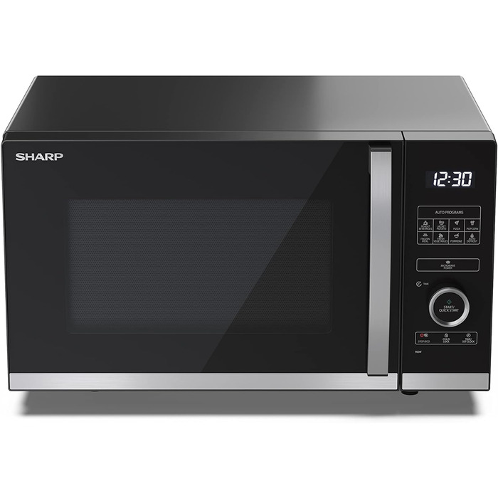 Мікрохвильова піч SHARP QS254AEB 900 Вт, 10 режимів, розморожування, чорна