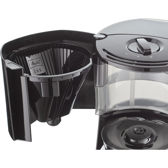Кавоварка Melitta Enjoy Top Timer, фільтр, скляна колба, таймер, 10 чашок, чорна