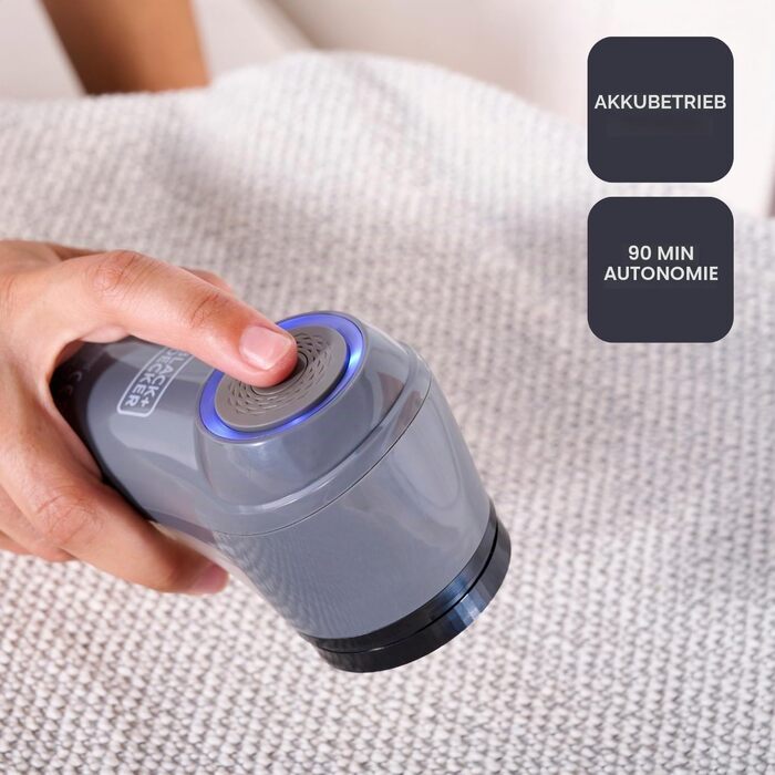Акумуляторна машинка для видалення ковтунів BLACK+DECKER, бездротова з USB-зарядкою, 90 хв роботи