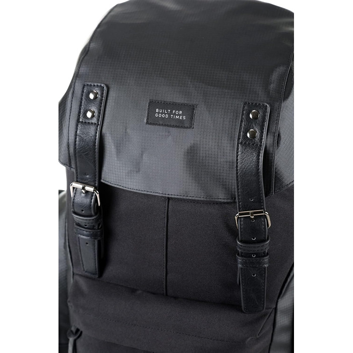 Рюкзак Nitro Daypacker 32 л чорний, ретро, з м'яким відділенням для ноутбука, міський, для школи і туризму