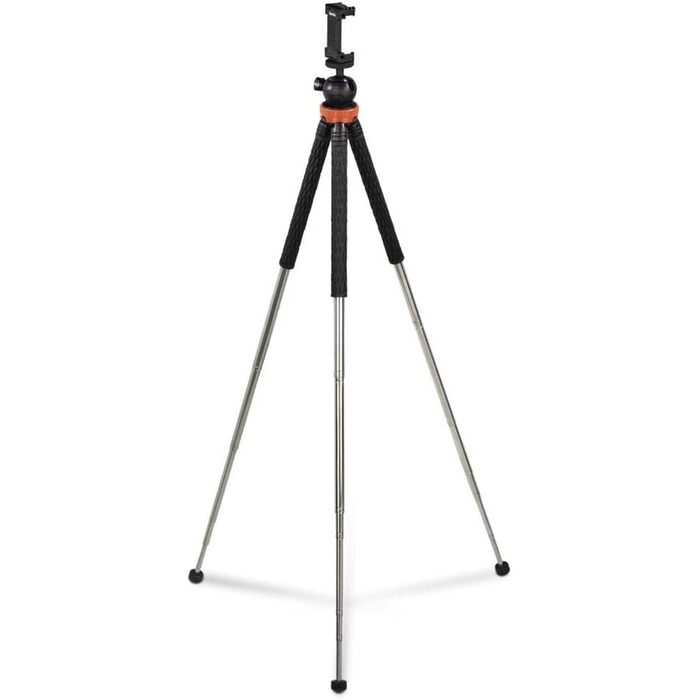 Штатив Hama Traveller Pro 4620, трипод для смартфона, 23-105 см, 1/4'', чорний/сріблястий/червоний