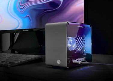 Алюмінієвий корпус-міні-тауер для Raspberry Pi 5 з вентилятором і RGB підсвічуванням ElectroCookie (чорний)