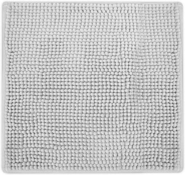 Килимок для ванної Beautissu BeauMare 50x50 см, білий, мікрофібра, нековзний, пухнастий, машинне прання