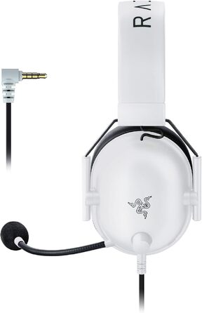 Ігрова гарнітура Razer BlackShark V2 X White — дротова навушники для кіберспорту, 7.1 Surround Sound, 50мм Triforce драйвери, мікрофон HyperClear Cardioid, білий колір