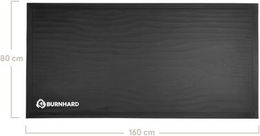BURNHARD вогнетривкий килимок для гриля 160x80 см, захисна ПВХ підкладка під гриль для газового барбекю, для вулиці