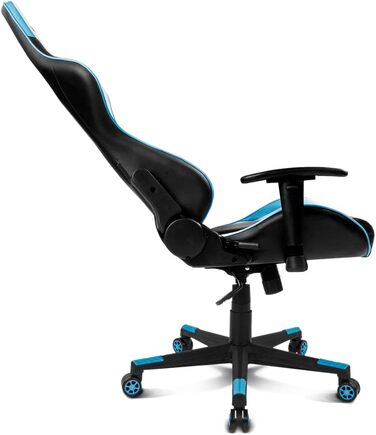Ігрове крісло DRIFT DR175BUE, екошкіра, 2D-підлокітники, клас 4, обертове, чорний/синій
