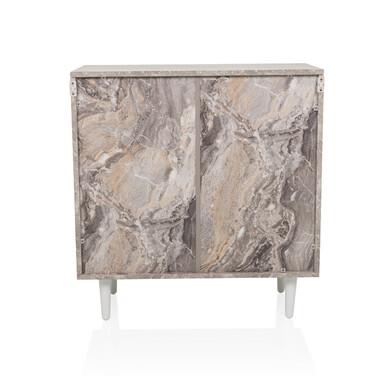 Сервант / комод LYKKJA 76x39,5x76 см 2 шухляди 2 двері коричневий/білий hjh LIVING