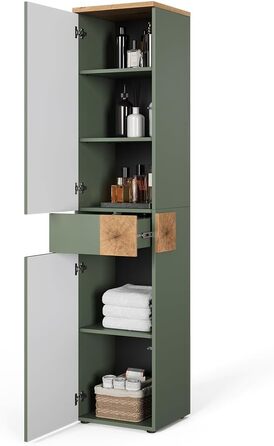 Тумба під умивальник Vicco Eden, 70 x 64.5 см, з 2 шухлядами для ванної кімнати, колір зелений