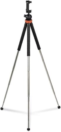 Штатив Hama Traveller Pro 4620, трипод для смартфона, 23-105 см, 1/4'', чорний/сріблястий/червоний