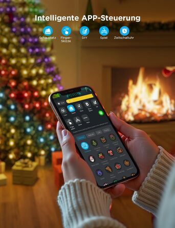 Розумна гірлянда Govee для ялинки, 480 LED RGBIC, 2м*24, водонепроникна IP65, для дому, 60+ режимів, сумісна з Alexa, зелений дріт