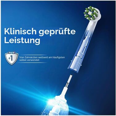 Смінні насадки для електричної зубної щітки Oral-B CrossAction, 12 шт, для комплексного очищення ротової порожнини з CleanMaximiser, білий колір