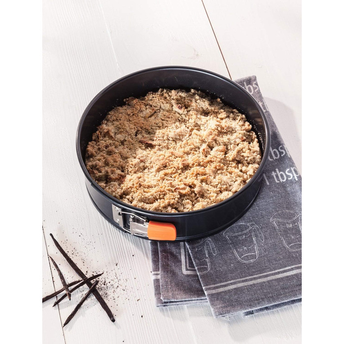 Форма для випічки LE CREUSET, діаметр 26 см, з антипригарним покриттям, з вуглецевої сталі, для випічки кисленького тіста, сірий/помаранчевий