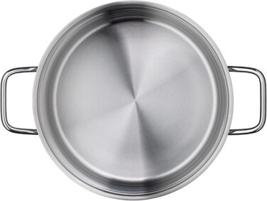 Набір кухонного посуду Silit Extra Cook: каструлі 16/20/24 см з кришками, ковшик 16 см, внутрішня шкала, широкий зливний край, придатний для миття в посудомийній машині, з нержавіючої сталі Crominox