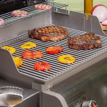 Решітка з нержавіючої сталі для грилю Weber Spirit 300 серія (310, 320, S310, S320, ручки спереду), сумісна, модель 7639