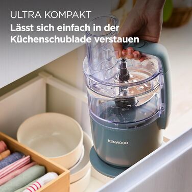 Кухонний комбайн Kenwood MultiPro Go FDP22.130GY, 650 Вт, 1,3 л, Кольори: блакитний та сірий