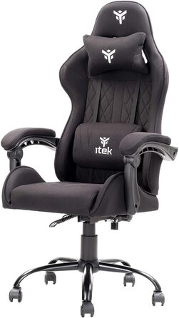 Ігрове крісло iTek Rhombus FF10, тканинне, чорне, стандартне