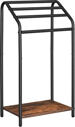 Підставка для рушників HOOBRO, стояча, велика, з 4 перекладинами, 41,5 x 28,5 x 79,5 см, вішалка для одягу, рушників, ковдр, економна, стабільна, в індустріальному стилі