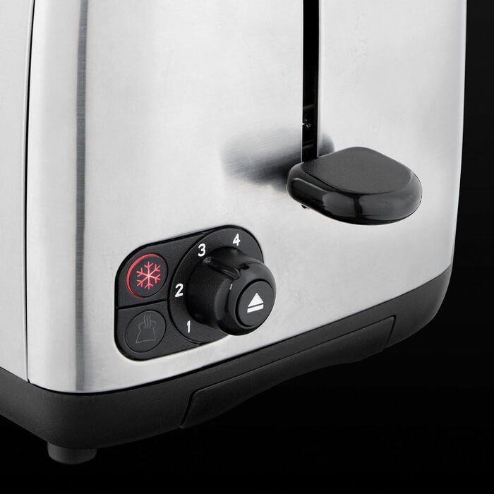 Тостер Russell Hobbs Adventure нержавіюча сталь на 2 тости, широкі слоти, підставка для булочок, 6 режимів, розморожування, підігрів, Lift & Look, 850W