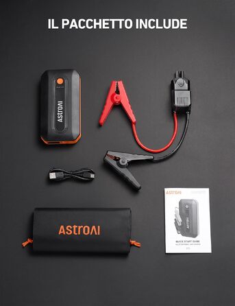 Пусковий пристрій (бустер) для автомобільного акумулятора AstroAI