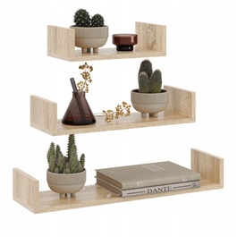 Поличка з ламінованої плити Meble Krokus 80 x 18 см, дуб сонома