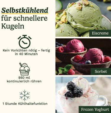 Морожениця Cuisinart FreezeEase з автоматичним охолодженням: сорбет, йогурт, морозиво - готово за 40 хвилин! Без попереднього заморожування