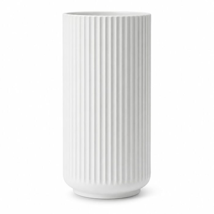 Ваза Lyngby Porcelæn H20.5 см, класичний дизайн, біла кераміка
