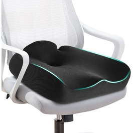 Подушка для сидіння з піни Memory Foam SKYNY для офісного крісла, автомобіля та інвалідного візка - велика, знімний гіпоалергенний чохол