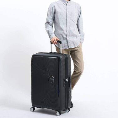 Валіза American Tourister Soundbox Spinner L, розширювана, 97 см, 110 л, жовта, TSA замок
