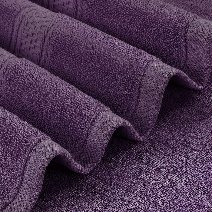 Набір рушників Utopia Towels 4 шт, 100% бавовна, 69x137 см, преміум, дуже вбираючі, м'які банні рушники, колір сливовий