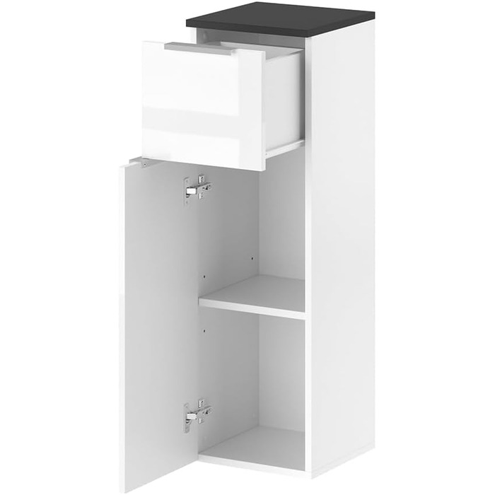 Пенал Vicco Otis білий глянець/антрацит 30x95 см